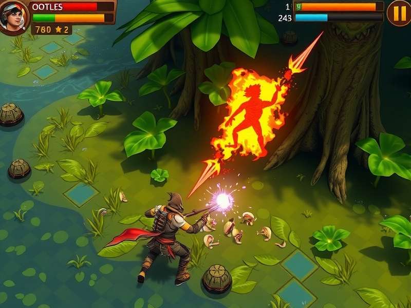Ginger Swamp Survival Warrior gameplay screenshot showing player in swamp environment